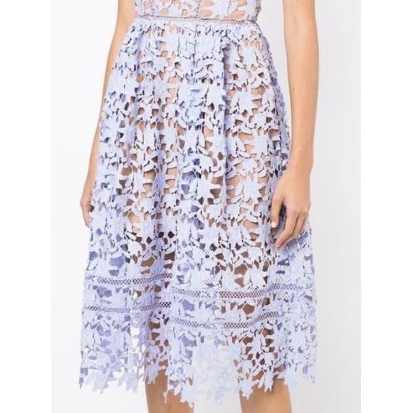 SELF-PORTRAIT AZALEA LACE MIDI DRESS - PURPLE - Picture 4 of 11